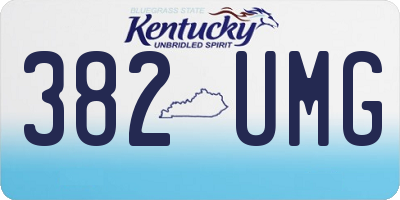 KY license plate 382UMG