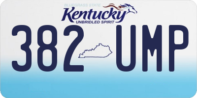 KY license plate 382UMP