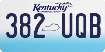 KY license plate 382UQB