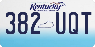 KY license plate 382UQT