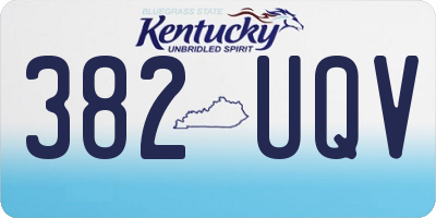 KY license plate 382UQV