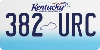 KY license plate 382URC