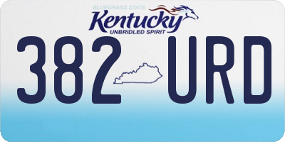 KY license plate 382URD
