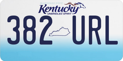 KY license plate 382URL