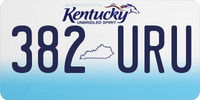KY license plate 382URU