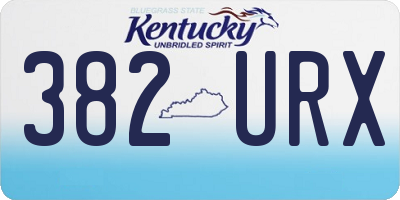 KY license plate 382URX