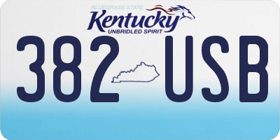 KY license plate 382USB