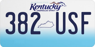 KY license plate 382USF
