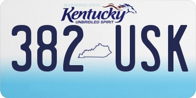 KY license plate 382USK