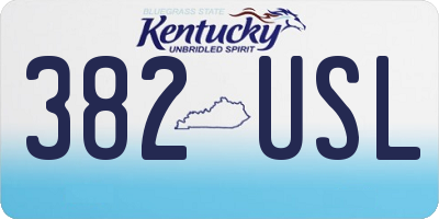 KY license plate 382USL