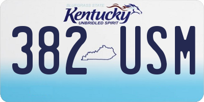 KY license plate 382USM