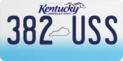 KY license plate 382USS