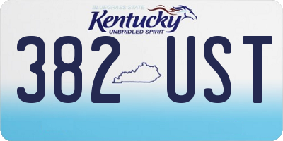 KY license plate 382UST