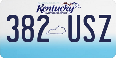 KY license plate 382USZ