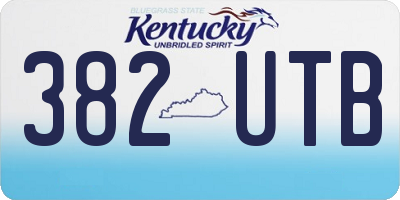 KY license plate 382UTB