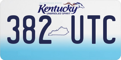 KY license plate 382UTC