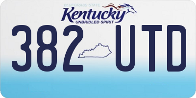 KY license plate 382UTD
