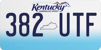 KY license plate 382UTF