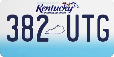 KY license plate 382UTG