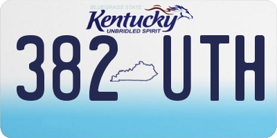 KY license plate 382UTH