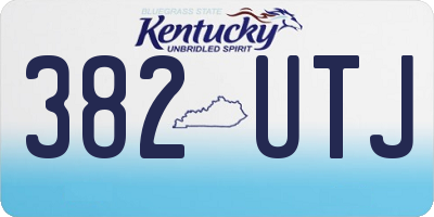 KY license plate 382UTJ