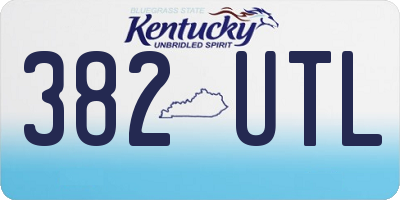 KY license plate 382UTL