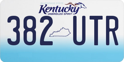 KY license plate 382UTR