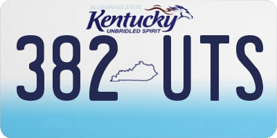 KY license plate 382UTS