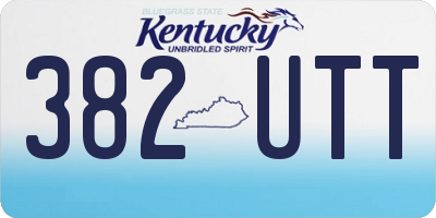 KY license plate 382UTT