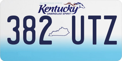 KY license plate 382UTZ