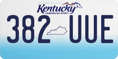 KY license plate 382UUE