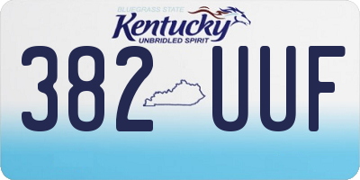 KY license plate 382UUF