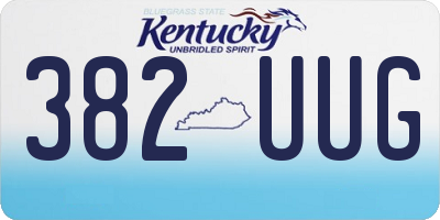 KY license plate 382UUG