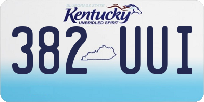 KY license plate 382UUI