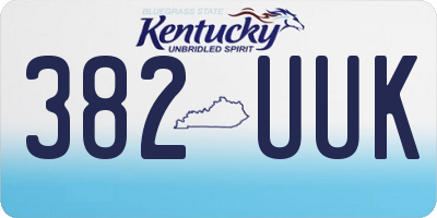 KY license plate 382UUK