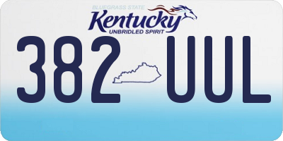 KY license plate 382UUL