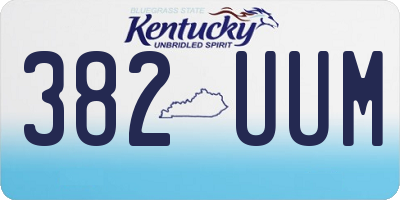 KY license plate 382UUM