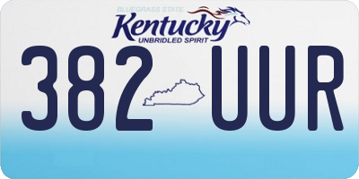 KY license plate 382UUR