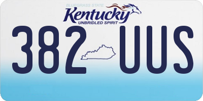 KY license plate 382UUS