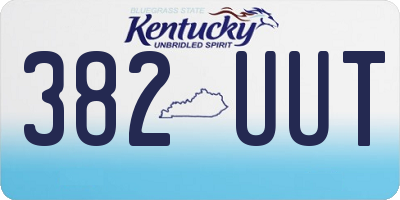 KY license plate 382UUT