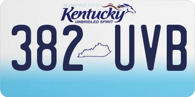 KY license plate 382UVB