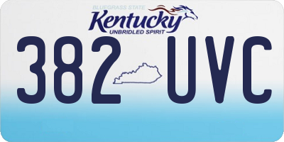KY license plate 382UVC