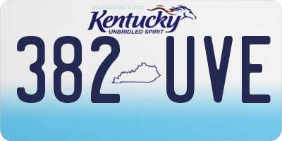 KY license plate 382UVE
