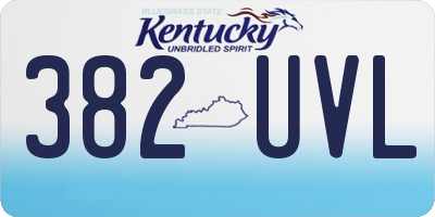 KY license plate 382UVL