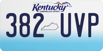 KY license plate 382UVP