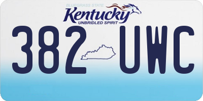 KY license plate 382UWC