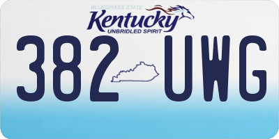 KY license plate 382UWG