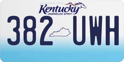 KY license plate 382UWH