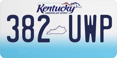 KY license plate 382UWP