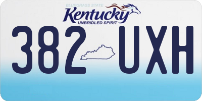 KY license plate 382UXH